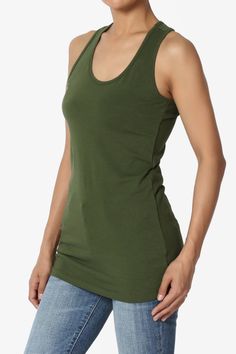 We've all looked for the perfect version of this must-have basic. Comfortable stretch cotton creates body hugging fit. The perfect first layer for next to the skin, our Tank Top. Provides a sleek foundation under sweaters, button-downs and jackets.Women's Scoop neck racerback stretch cotton tank top(Sizes larger than Juniors Size)Sleeveless, slim fitting(straight cut), stretch for comfotAny occasion : workout, casual, layer under a blazer for business casual feelFits true to US size, S=Size(4-6) Layering Cami, Stretch Cotton Fabric, Cotton Tank Top, Workout Tank Tops, Muscle Tees, Yoga Wear, Racerback Tank Top, Yoga Clothes, Workout Wear