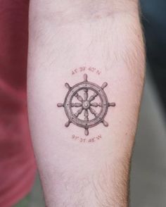 a man's arm with a tattoo on it that says you can be the captain