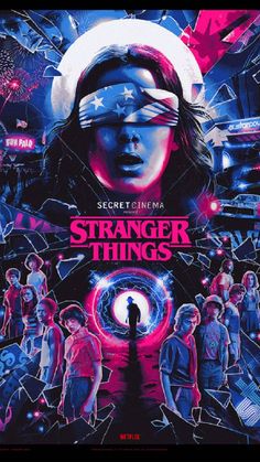 a movie poster for the film strange things