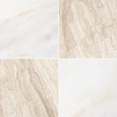 four different types of white marble tiles