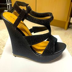 Brand New Black Wedge Heels Black Wedge Heels, Goth Shoes, Black Wedge, Shoes Brand, Womens Shoes Wedges, Shoe Brands, Wedge Heels, New Black, Wedges