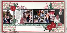 a christmas scrapbook with pictures and words on it