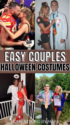 easy couples Halloween costumes 2024, last minute couples halloween costumes Easy Couples Halloween Costumes, Easy Adult Halloween Costumes, Popular Halloween Costumes, Costumes For Adults