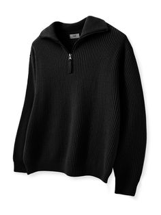 Editor's notesTNGT's versatile and minimal half zip-up knit sweater is made of soft wool blended material.- Zipper closure- Semi-overfit silhouette- Wool blended material- Soft touch- Trendy and minimal itemMeasurements(in.)95/100/105/110- Total length: 26.18 / 26.77 / 27.36 / 27.95 in.- Shoulder: 20.62 / 21.25 / 21.88 / 22.51 in.- Chest: 23.42 / 24.40 / 25.39 / 26.37 in.- Sleeve: 22.24 / 22.83 / 23.42 / 24.01 in.Composition & Care- 45% Wool, 40% Nylon, 15% Polyester- Dry cleaningDesigner- by TNGT Oversized Half-zip Sweater With Ribbed Collar, Wool Half-zip Polo Sweater, Wool Half-zip Sweater With Ribbed Collar, 25 21, Soft Wool, Black Knit, Half Zip, Zip Up, Knit Sweater