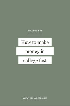 how to make money in college