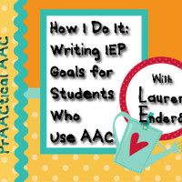 an image of a book cover with the title how i do it writing iep goals for students who use aac