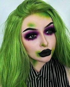 Beetlejuice Halloween Costume, Halloween Juice, Beetlejuice Makeup, Halloweenský Makeup, Holloween Makeup, Beetlejuice Halloween, Halloween Makeup Pretty, Cool Halloween Makeup