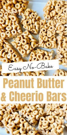 easy no bake peanut butter and cheerio bars are the perfect snack for school lunches