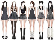 Ddi on ShopLook | The easiest way to find the perfect outfit Grey Stage Outfit, Kpop Idol Stage Outfits Ideas, Stage Outfits 6 Members, K Pop Stage Outfits, Simple Casual Outfits, Ethereal Dress, Outfit Maker, Outfit Shoplook, Cute Simple Outfits