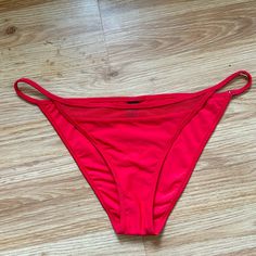 Hot Red String Bikini Bottoms From Kendall + Kylie In Size Large. Price Tags Have Been Removed, Inner Lining Still Intact. Super Cute, See Photos For Condition/Reference. Open To Questions And Reasonable Offers Seamless Red Bottoms For Beach Season, Red Fitted String Swimwear, Fitted Red String Swimwear, Red Seamless Bottoms For Summer, Red Seamless Summer Bottoms, Kylie Swim, Red String, Kendall Kylie, Price Tags