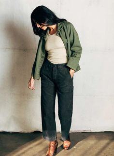 Imogene Willie, Digital Closet, Standing Poses, Working Class, Japanese Outfits, Style Board, Yarn Dyeing, Parachute Pants, Bomber Jacket