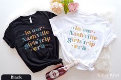 Nashville Girls Trip 2023 Shirt, Girls Night Out Shirts, Sister Trip Shirts, Nashville Tshirt, Swiftie Group Shirt, Womens Matching Shirts Super Soft & Comfy Bella+Canvas 3001 Unisex Tees, Made in the USA! MATERIAL & FIT: Airlume Combed & Ringspun Cotton Solid Colors Are 100% Cotton Heather Colors Are 52% Cotton / 48% Polyester Pre-Shrunk Light Fabric  Runs True to Unisex Sizes HOW TO ORDER: 1. Choose Size & Color  2. Select Quantity 3. Click ADD TO CART SIZING & COLORS: T-shirts run true to sta Taylor Midnights, Nashville Girls Trip, Funny Bachelorette Shirts, Bachelorette Party Shirts Funny, Bachelorette Party Tees, Girls Weekend Shirts, T Swift, Funny Bachelorette, Girls Trip Gifts