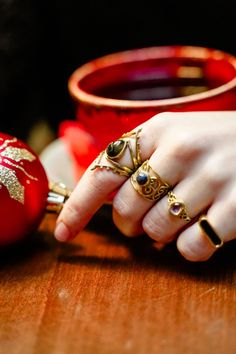 There's nothing like cozying up with some hot cocoa ☕ and watching movies during the holiday szn!💃 #xmas #ethnasia #mood #rings #christimas #winter #cozy #holidays Mood Rings, Anklets Indian, Dark Rings, Triangle Ring, Ring Shots, Nice List, Watching Movies, Christmas Bracelet, Loop Earrings