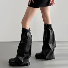 SPECIFICATIONS Material: Genuine LeatherPattern Type: SolidGender: WOMENItem Type: Leg WarmersName: PU Punk Metal Buckle Leg warmerspackage: 1*pair of legSize: S/M/LUse for: boots socks,cosplay,punk,coolMaterial: PUColor: black,whitestyle: cool,Y2K,Harajuku,gothicstyle 1: star,cat,rock,hip hop Item Type: PU Leg Warmer Material: 45% pu+55% cottonColor: white,blackPackage List: 1 * pair leg socks Suitable : cosplay,boots socks,cosplay,punk,cool,party,steam Note:1. The actual color maybe a little d Cat Rock, Leg Socks, Boots Socks, Y2k Harajuku, Cosplay Boots, Leg Warmer, Boot Cuffs, Aesthetic Shoes, Beach Wear Dresses