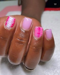 Nail Designs March, Nails Almond Spring, Nail Designs Easter, Gel Nails Black, Nails Spring Break, Colored Acrylic Nails, Girly Acrylic Nails, French Tip Acrylic Nails