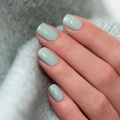 Popular Color Nails that Are Fashionable in 2023 ★ Sage Blue Nails, Sage Gel Nails, Sage Green Dip Nails, Green Dip Nail Ideas, Summer Nail Almond, Sage Green Nails Short, Nail Colours 2023, Cobalt Blue Nails Designs, Nail Designs Metallic