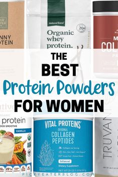 Are you looking for the best protein powders for women on the market today? This post will help you understand what to look for when buying a protein powder and what to avoid so that you’re fueling your body with the healthiest most natural ingredients. Protein is one of the most important nutrients you can eat: it’s essential to healthy muscles, connective tissues, hormones, enzymes, bones, hair and nails. #protein #womenshealth #best #proteinpowder #buildmuscle #loseweight Best Collagen Powder For Women, Best Protein Powder For Women, Protein Shakes For Women, Allergy Diet, Protien Powders, Best Vegan Protein Powder, Healthiest Protein Powder, Best Whey Protein Powder, Natural Protein Powder