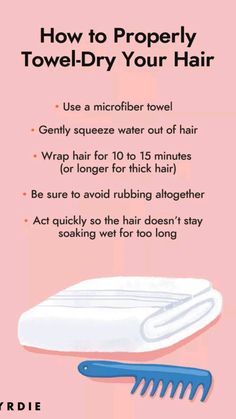 Easy Care Hairstyles, Diy Hair Masks, Hair Mistakes, Soaking Wet, Microfiber Towel, Hair Tips, Hair Care Tips, Bad Hair, Dry Shampoo