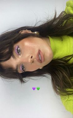 Green Eyes Pop How To Make, Birkin Bangs, Winter Hair Trends, Dope Makeup, Colorful Eye Makeup, Winter Hair, Brow Makeup, Editorial Makeup, Pop Of Color