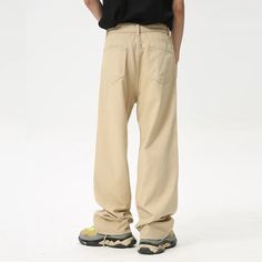 Step up your casual style game with these elevated pants. This provide the comfort you crave without sacrificing a polished, put-together look. The tailored fit flatters your natural silhouette, while the waistband and functional pockets ensure you stay relaxed and confident throughout the day. Whether you're heading to the office or enjoying a weekend getaway, these versatile pants are the perfect choice. Pair them with a crisp button-down for a refined workwear look or a simple tee for a laid-back weekend vibe - the styling possibilities are endless. Invest in a wardrobe essential that will elevate your casual style and have you feeling your best, no matter the occasion. Do you wanahavit? Pants SIZE (Unit: CM) (1 inch = 2.54 cm, 1 cm = 0.39 inch) * NOTE: 1. Depending on lighting conditio Male Trousers, Wide Leg Denim Pants, Denim Shirt With Jeans, Casual Cargo Pants, Versatile Pants, Pants Summer, Simple Tees, Summer Vintage, Trouser Style