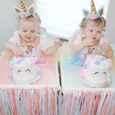 Unicorn birthday party ideas pretty pastel unicorn headband unicorn birthday outfit and unicorn cake for little girl birthday party or unicorn themed party #unicornbirthday #unicornoutfit #unicornheadband #unicorncake werethejoneses.com Twin Girl First Birthday Theme, Unicorn First Birthday Party, Unicorn First Birthday, Rainbow Unicorn Birthday Party, The Joneses, Unicorn Birthday Outfit, Twin Birthday Parties, Girls Birthday Party Themes