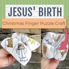 the christmas finger puzzle craft for jesus'birth