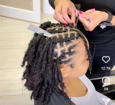 Pretty Loc Styles For Short Locs, Summer Locs Styles, Loc Styles With Two Strand Twist, Summer Loc Styles For Black Women, Cornrows Locs Black Women, Small Locs Hairstyles For Women, Black Loc Styles, Loc Styles With Curly Ends, Pinned Up Loc Styles