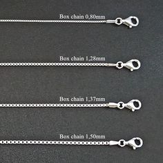 925 Sterling Silver Box Chain Necklace For Women And Men, Squared Box Chain Necklace, Box Chain For Pendant, Dainty Square Box Chain You can wear 52 different width of 925 sterling silver curb chains as a great complement both on a daily basis and for your pendants. Material: 925 Sterling Silver Chain Length Options: 17,7 inches / 45cm  -  19,6 inches / 50cm  -  21,6 inches / 55cm  -  23,6 inches / 60cm  -  25,5 inches / 65cm  -  27,5 inches / 70cm  -  29,5 inches / 75cm Chain Width: 0,80 mm / 1 Rectangular Curb Chain Jewelry For Gift, Rectangular Curb Chain Necklaces For Gift, Father's Day Silver Box Chain Jewelry, Rectangular Rolo Chain Necklace As A Gift, Rectangular Rolo Chain Necklace Gift, Chain Bracelet Silver, Box Chain Necklace, Bracelet Men, Neck Chain