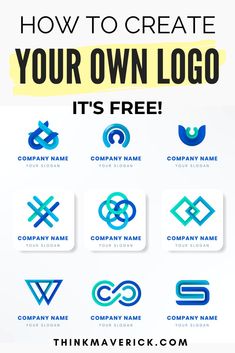 Free to use - 7 Best Logo Generators to Make Your Own Logo Make Your Own Logo, Business Fonts, Blogging Resources, Marketing Logo