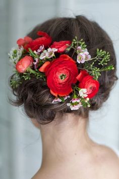 an image of a woman with flowers in her hair