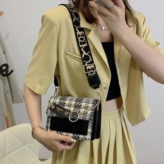 Material: PU
Texture: Soft
Closed: Buckle
Size: 7.7"L x 3.1"W x 5.9"H in; It is enough to hold daily stuffs including cell phones, sunglasses, wallet, key etc.
Baldric: Adjustable shoulder strap نظارات شمسية, Cross Body Bags, Bags Tote, Bag Light, Women's Handbags, Louis Vuitton Twist Bag, Square Bag, 7 And 7, White Bag