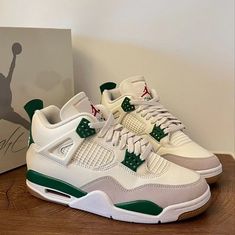 Jordan 4 Retro “ Pine Green " Nike Sb Mid, Green Jordans, Jordan 4 White, Jordan 4s, Buy Jordans, Cheap Jordans, Jordan 4 Retro, Air Jordan 4