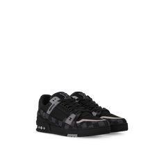 LOUIS VUITTON® - Lv Trainer Sneaker - Black Lv Trainers, Louis Vuitton Trainers Sneakers, Louis Vuitton Mens Sneakers Louis Vuitton Official, Lv Skate Sneaker, Louis Vuitton Sneakers Black, Lv Trainer Sneaker, Louis Vuitton Gifts, Spring Sandals, Trunk