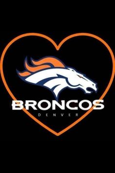 a heart with the denver football team on it and you're in broncos country