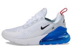 PRICES MAY VARY. Nike Kids Air Max 270 (Big Kid). Textile and synthetic upper. Pull-on tab at heel notch. Lace-up closure. Round-toe silhouette. Nike Kids Air Max 270 (Big Kid). Textile and synthetic upper. Pull-on tab at heel notch. Lace-up closure. Round-toe silhouette. Textile lining and insole. Synthetic outsole. Running Images, Air 270, Nike Air Max 270, Air Max 270, Nike Kids, Kids Luggage, Big Kid, White Nikes, Big Kids