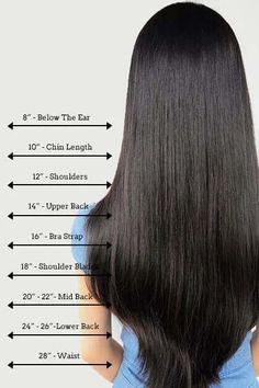 Wig Length Chart, Hair Inches, Hair Length Chart, Children Crafts, Haircuts Ideas, Cute Hairstyle, Hair Length, Bra Straps, Hair Stuff