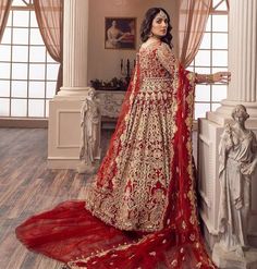 Dior Atelier, Desi Outfits, Fashion Corner, Red Maxi, Pakistani Bridal Wear, Pakistani Actress