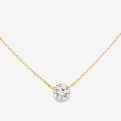 diamond solitaire necklace Solitaire Diamond Necklace, Bracelet And Ring, Diamond Solitaire Necklace, Solitaire Diamond, Diamond Solitaire, Matching Earrings, Timeless Pieces, Round Diamonds, Natural Diamonds