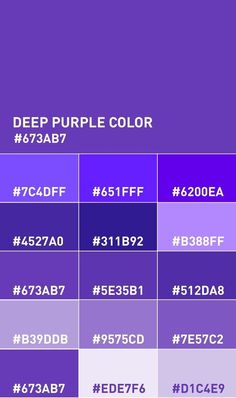 purple color chart with different font and numbers