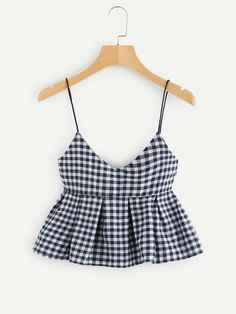 Gingham Fashion, Diy Fashion Clothing, Fashion Tops Blouse, Ropa Diy, Fancy Blouses, Crop Top Outfits, Outfits Verano, Diy Couture, Girly Outfits