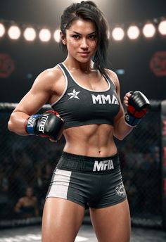 an image of a female fighter posing for the camera