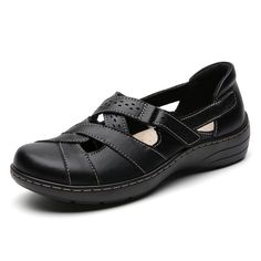 PRICES MAY VARY. 【Classic Fashion】This classic women's casual loafers are made of high quality faux leather, the super soft memory foam insole gives your feet a soft and comfortable touch and provides plenty of comfort and breathability. 【Unique Design】Classic and modern cross-strap design with overlapping straps and perforations creates an eye-catching and stylish look. The women's loafers have a cut-out design on the upper, providing enough breathability for your feet, simple and fashionable. Spring Closed Toe Walking Shoes, Closed Toe Loafers With Cushioned Footbed, Casual Slip-on Sandals With Almond Toe, Comfy Dress Shoes, Summer Shoes For Women, Womens Loafers, Shoes Business, Loafer Shoes Women, Comfy Dress