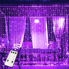 PRICES MAY VARY. Purple Christmas Decorative Lights - Add a wonderful backdrop as you decorate for your event with the 300LED purple curtain lights (Non-connectable). It comes with 20 light strands and each strand contains 30 pcs of LED lights. It gives off a mysterious glow, and really adds a nice touch of oomph to your decorations. Hang them on walls and windows for a festival and charming ambiance at purple theme parties. Great Indoor Outdoor Decoration for Home - Our curtain lights are water Bedroom Window Wall, Christmas Curtain Lights, Purple Curtain, String Lights For Bedroom, Purple String Lights, Christmas Light Curtains, Halloween Curtains, Purple Curtains, String Lights In The Bedroom