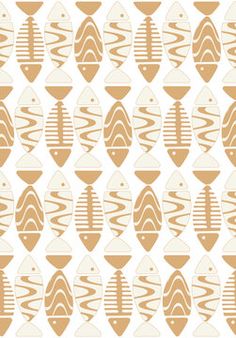 an orange and white geometric pattern on a white background, with lines in the middle