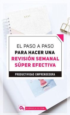 an image of a book with the title el paso pao para hacer una revsion semaal super efectiva