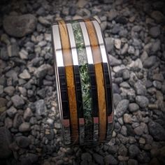 Moss Agate Wedding Band with Whiskey Barrel Wood, Whiskey Barrel Wedding Band, Wooden Ring, Men's Wedding Band, Men's Wedding Ring, Tungsten Wooden Wedding Bands, Agate Wedding, Cabin Wedding, Black Wedding Band, Moss Agate Ring, Whiskey Barrel, Wooden Wedding, Agate Ring, Grits