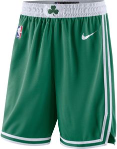 Rep your squad and rock the authentic look of your team with the Nike® Boston Celtics Swingman Shorts featuring Dri-FIT® technology. On-Court Design Tailored fit, basketball shorts Elastic waistband Dri-FIT® technology Team Details Heat applied twill team details Official NBA® logo Swoosh™ design trademark Additional Details Officially licensed by the NBA® Boston Celtics Shorts, Zapatillas Nike Basketball, Basketball Shorts Girls, Vertical Jump Training, Blue Monkey, Nike Nba, Portland Trail Blazers, Basketball Drills, Memphis Grizzlies