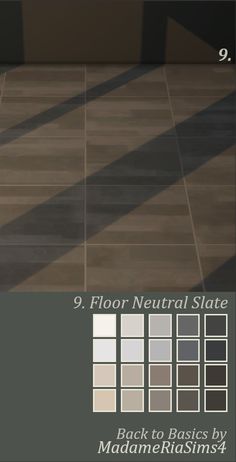 the floor is made up of different colors and sizes, including black to beiges