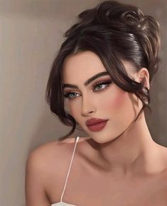 Arab Women Hairstyle, Makeup That Matches Blue Dress, New Money Makeup, Arab Makeup Wedding, Light Blue Dress Makeup Ideas, Arab Bridal Makeup, Arabic Wedding Makeup, Arab Makeup Looks, Arab Eye Makeup