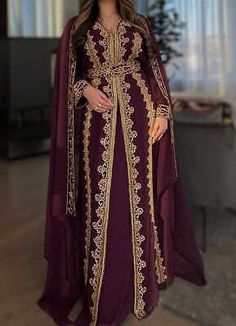 Modern Prom Dresses, Muslim Gown, Farasha Abaya, Moroccan Kaftan, Royal Wedding Dress, Abaya Dress, Silver Colour, Stone Work, Kaftan Dress